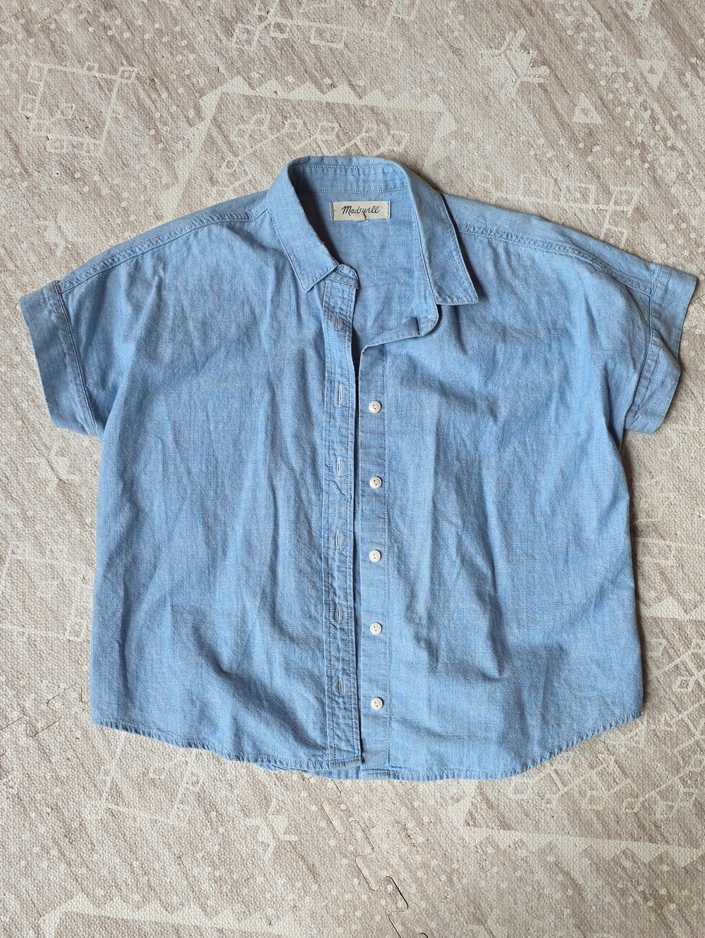 Madewell chambray 100% cotton button down shirt